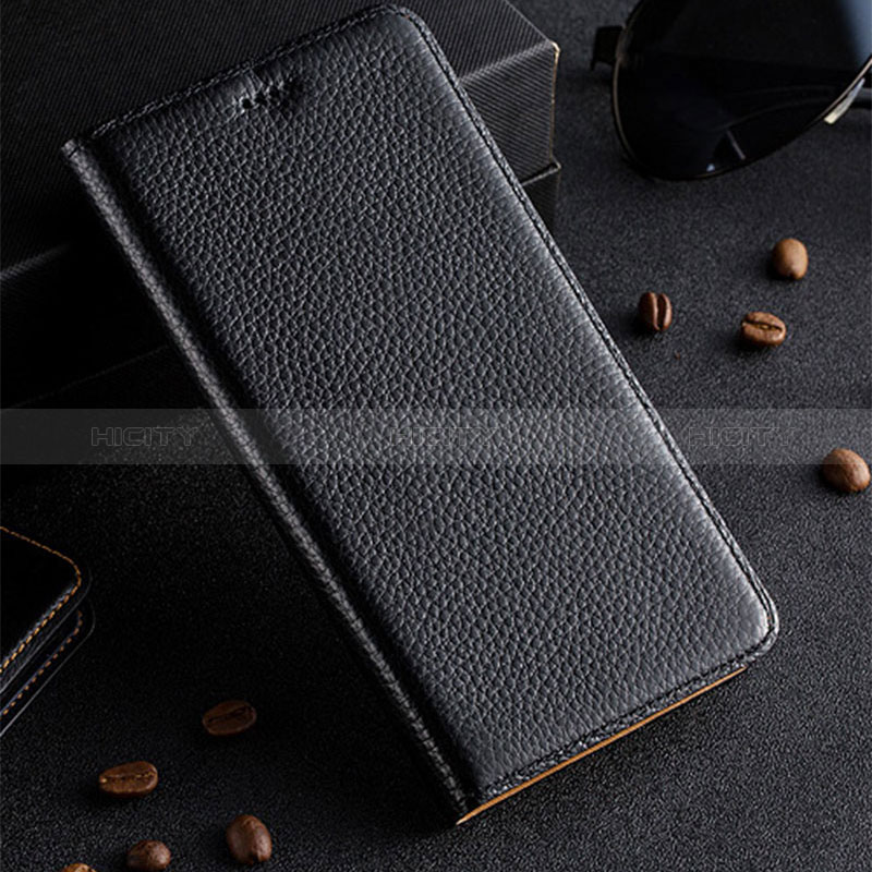 Samsung Galaxy A50用手帳型 レザーケース スタンド カバー H02P サムスン ブラック