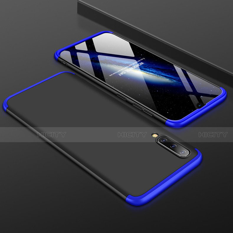Samsung Galaxy A50用ハードケース プラスチック 質感もマット 前面と背面 360度 フルカバー サムスン ネイビー・ブラック