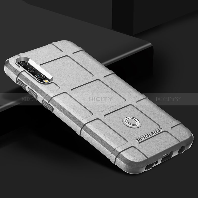 Samsung Galaxy A50S用360度 フルカバー極薄ソフトケース シリコンケース 耐衝撃 全面保護 バンパー J02S サムスン グレー