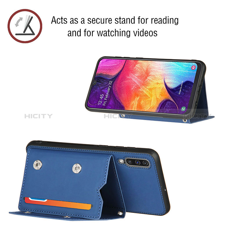 Samsung Galaxy A50S用ケース 高級感 手触り良いレザー柄 Y03B サムスン 