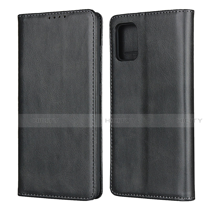 Samsung Galaxy A51 4G用手帳型 レザーケース スタンド カバー L04 サムスン ブラック