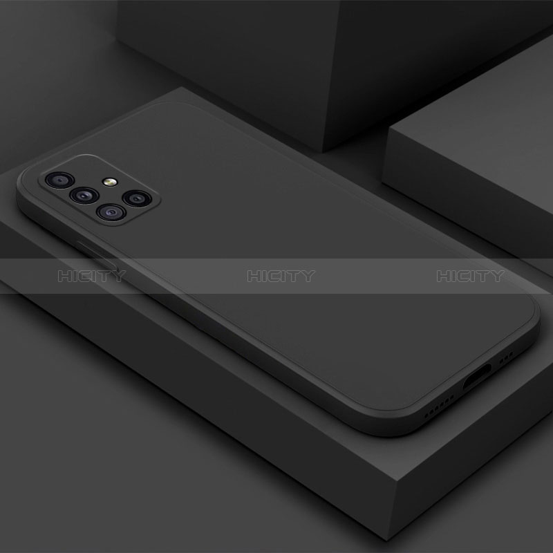Samsung Galaxy A51 4G用360度 フルカバー極薄ソフトケース シリコンケース 耐衝撃 全面保護 バンパー S04 サムスン ブラック