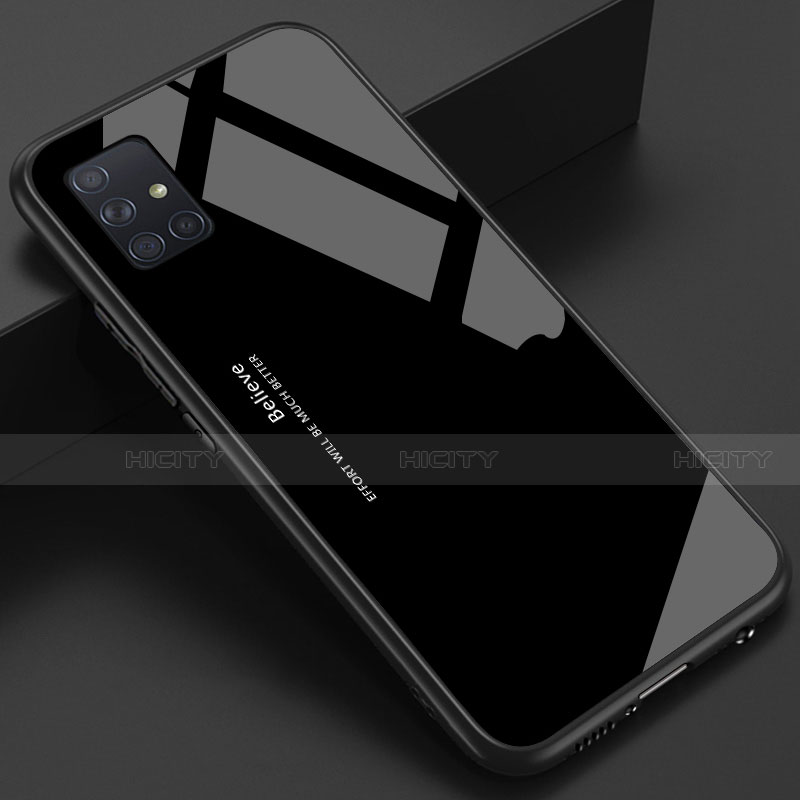 Samsung Galaxy A51 4G用ハイブリットバンパーケース プラスチック 鏡面 カバー サムスン 