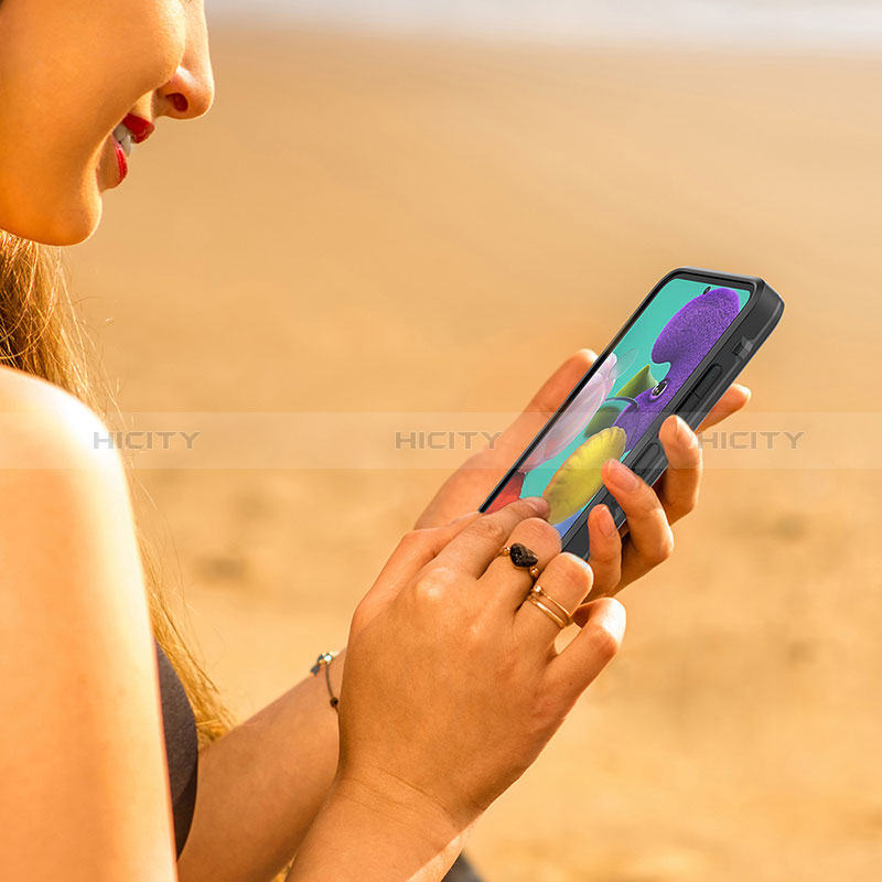 Samsung Galaxy A51 4G用完全防水ケース ハイブリットバンパーカバー 高級感 手触り良い 360度 W02 サムスン 