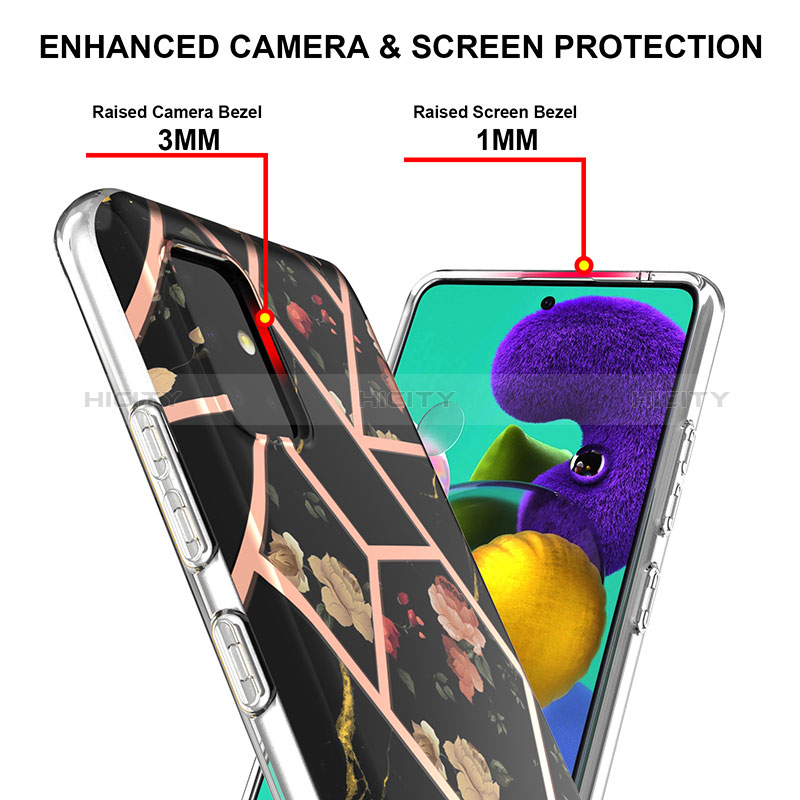Samsung Galaxy A51 4G用シリコンケース ソフトタッチラバー バタフライ パターン カバー Y02B サムスン 