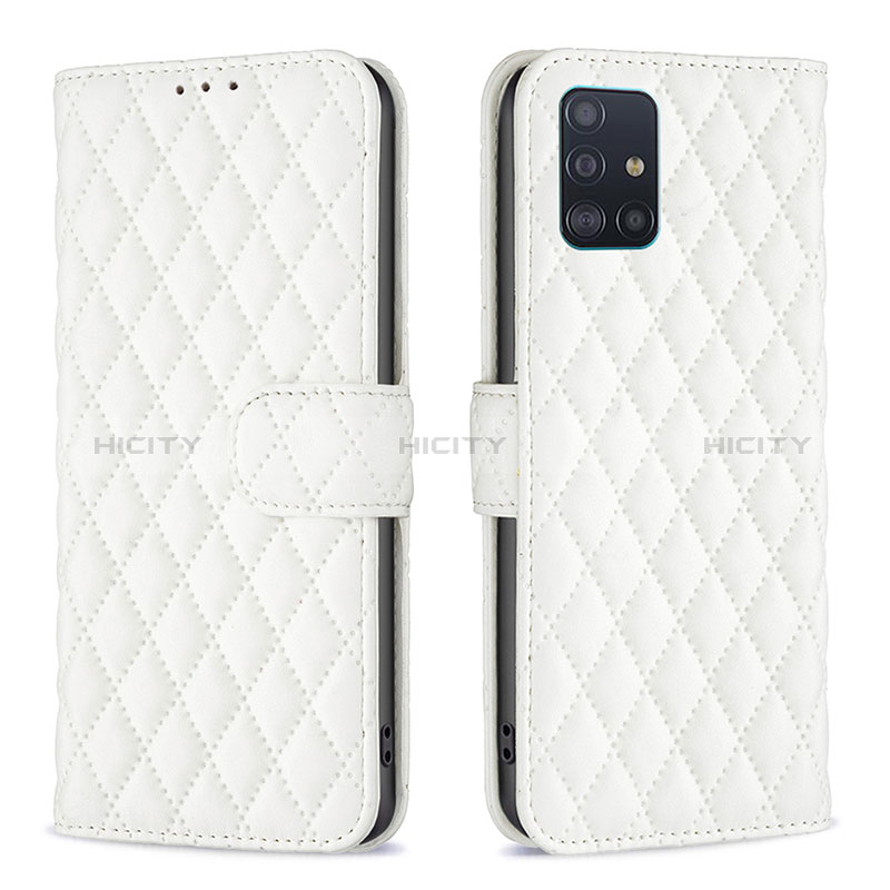 Samsung Galaxy A51 5G用手帳型 レザーケース スタンド カバー B11F サムスン ホワイト
