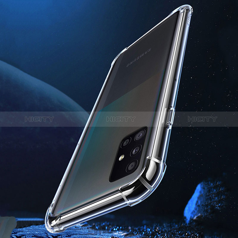 Samsung Galaxy A51 5G用極薄ソフトケース シリコンケース 耐衝撃 全面保護 クリア透明 T04 サムスン クリア