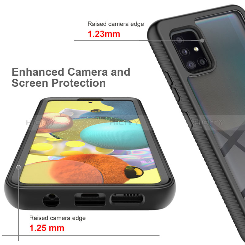 Samsung Galaxy A51 5G用360度 フルカバー ハイブリットバンパーケース クリア透明 プラスチック カバー ZJ1 サムスン 