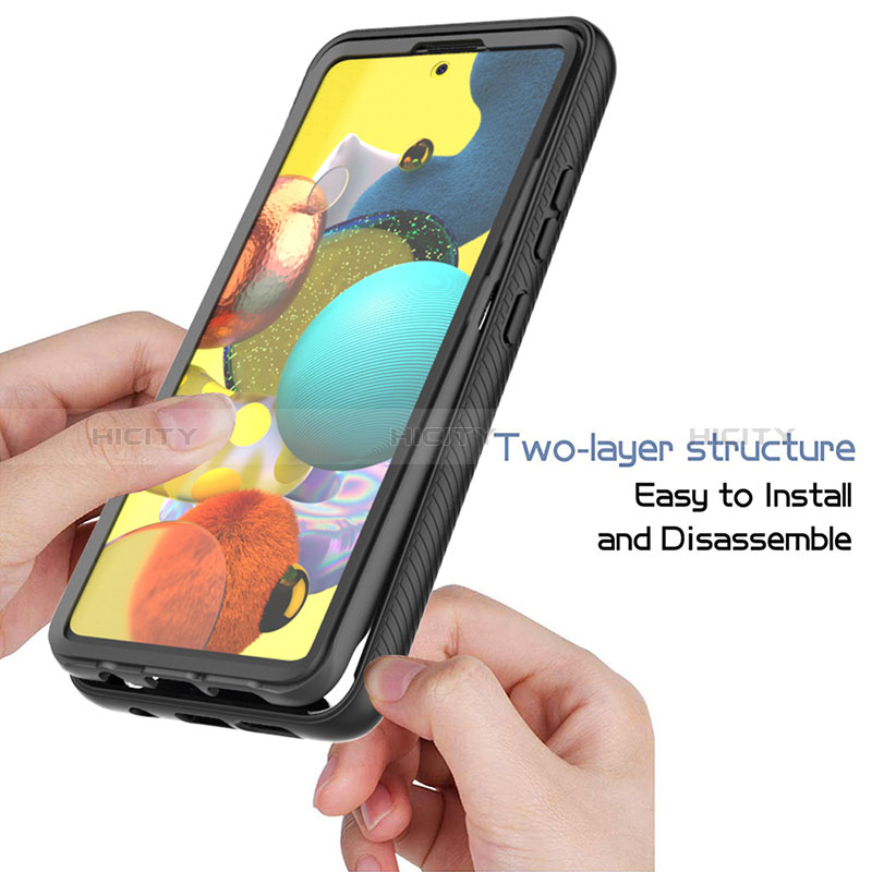 Samsung Galaxy A51 5G用360度 フルカバー ハイブリットバンパーケース クリア透明 プラスチック カバー ZJ1 サムスン 