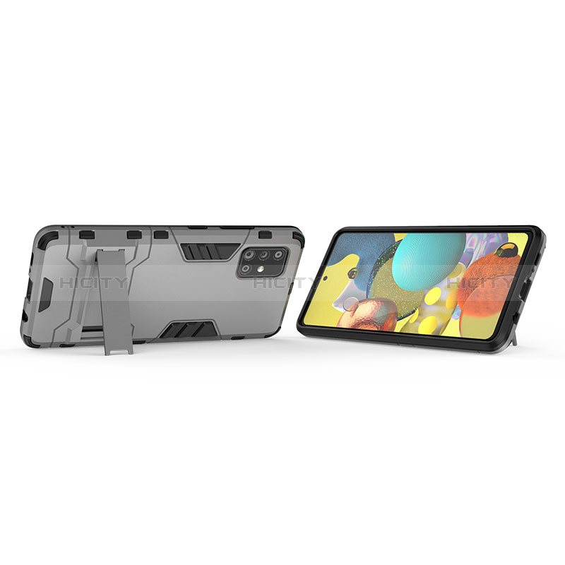Samsung Galaxy A51 5G用ハイブリットバンパーケース スタンド プラスチック 兼シリコーン カバー KC2 サムスン 