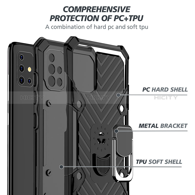 Samsung Galaxy A51 5G用ハイブリットバンパーケース プラスチック アンド指輪 マグネット式 YF1 サムスン 