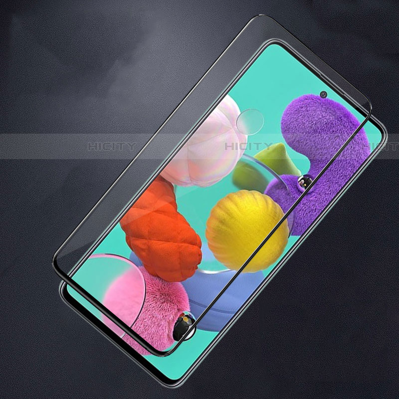 Samsung Galaxy A51 5G用強化ガラス フル液晶保護フィルム F02 サムスン ブラック