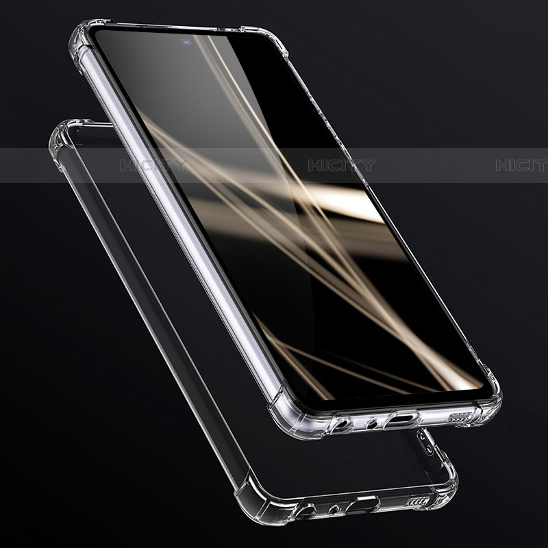 Samsung Galaxy A52 5G用極薄ソフトケース シリコンケース 耐衝撃 全面保護 クリア透明 T08 サムスン クリア