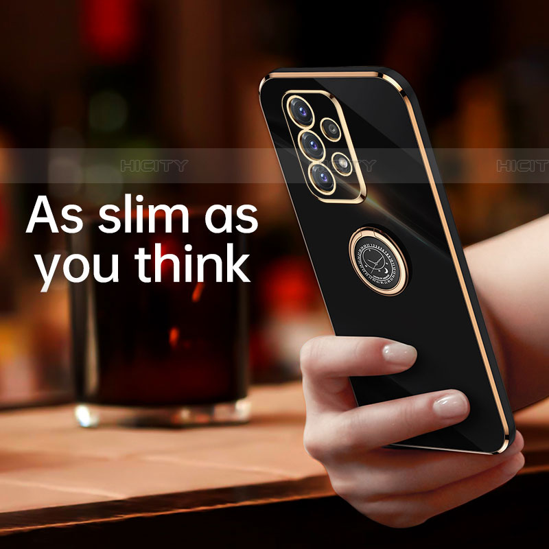 Samsung Galaxy A52 5G用極薄ソフトケース シリコンケース 耐衝撃 全面保護 アンド指輪 マグネット式 バンパー XL1 サムスン 