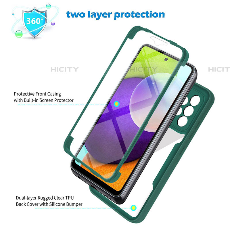Samsung Galaxy A52 5G用360度 フルカバー ハイブリットバンパーケース クリア透明 プラスチック カバー MJ1 サムスン 