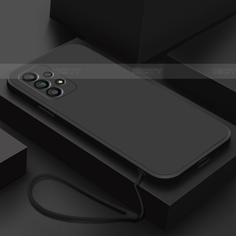 Samsung Galaxy A53 5G用360度 フルカバー極薄ソフトケース シリコンケース 耐衝撃 全面保護 バンパー S03 サムスン ブラック