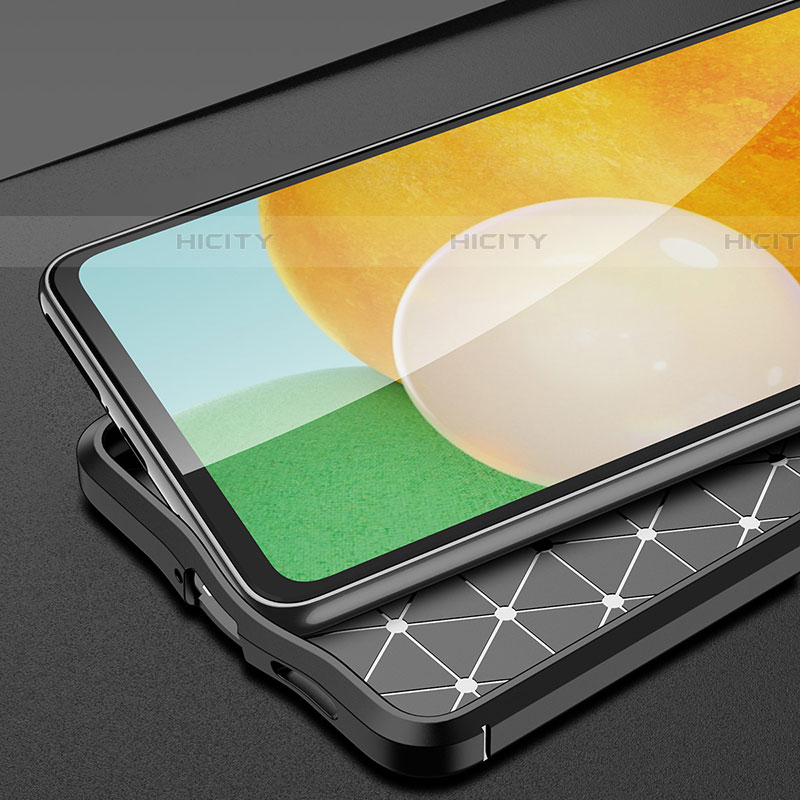 Samsung Galaxy A53 5G用シリコンケース ソフトタッチラバー レザー柄 カバー サムスン 
