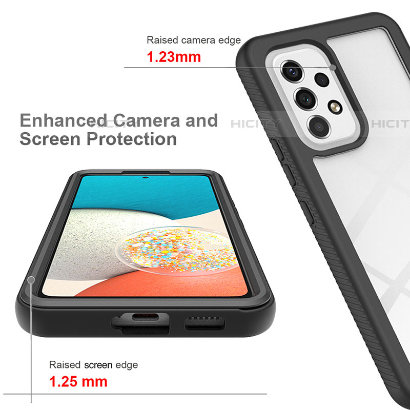 Samsung Galaxy A53 5G用360度 フルカバー ハイブリットバンパーケース クリア透明 プラスチック カバー ZJ3 サムスン 