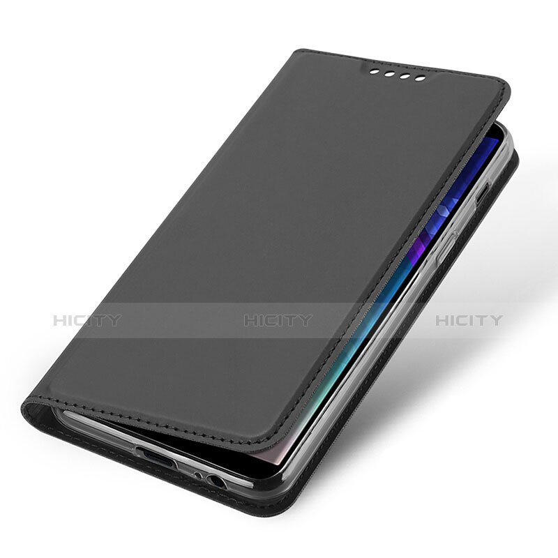 Samsung Galaxy A6 (2018)用手帳型 レザーケース スタンド サムスン ブラック