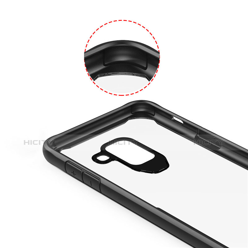 Samsung Galaxy A6 (2018)用ハイブリットバンパーケース クリア透明 プラスチック 鏡面 カバー サムスン 