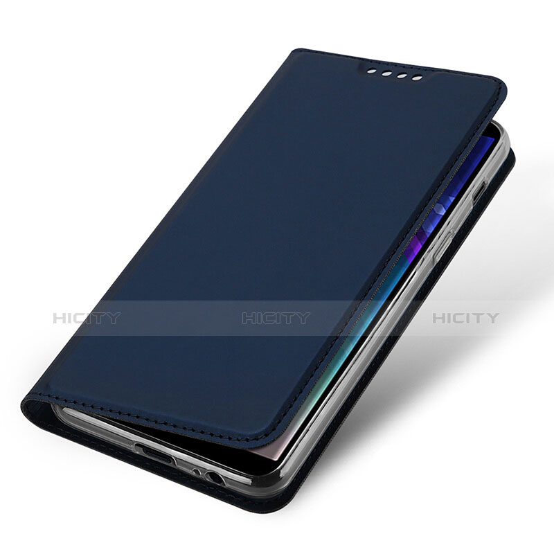 Samsung Galaxy A6 (2018) Dual SIM用手帳型 レザーケース スタンド サムスン ネイビー