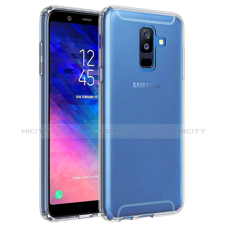 Samsung Galaxy A6 Plus (2018)用極薄ソフトケース シリコンケース 耐衝撃 全面保護 クリア透明 T02 サムスン クリア