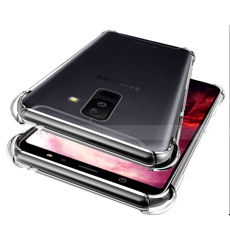 Samsung Galaxy A6 Plus (2018)用極薄ソフトケース シリコンケース 耐衝撃 全面保護 クリア透明 T04 サムスン クリア