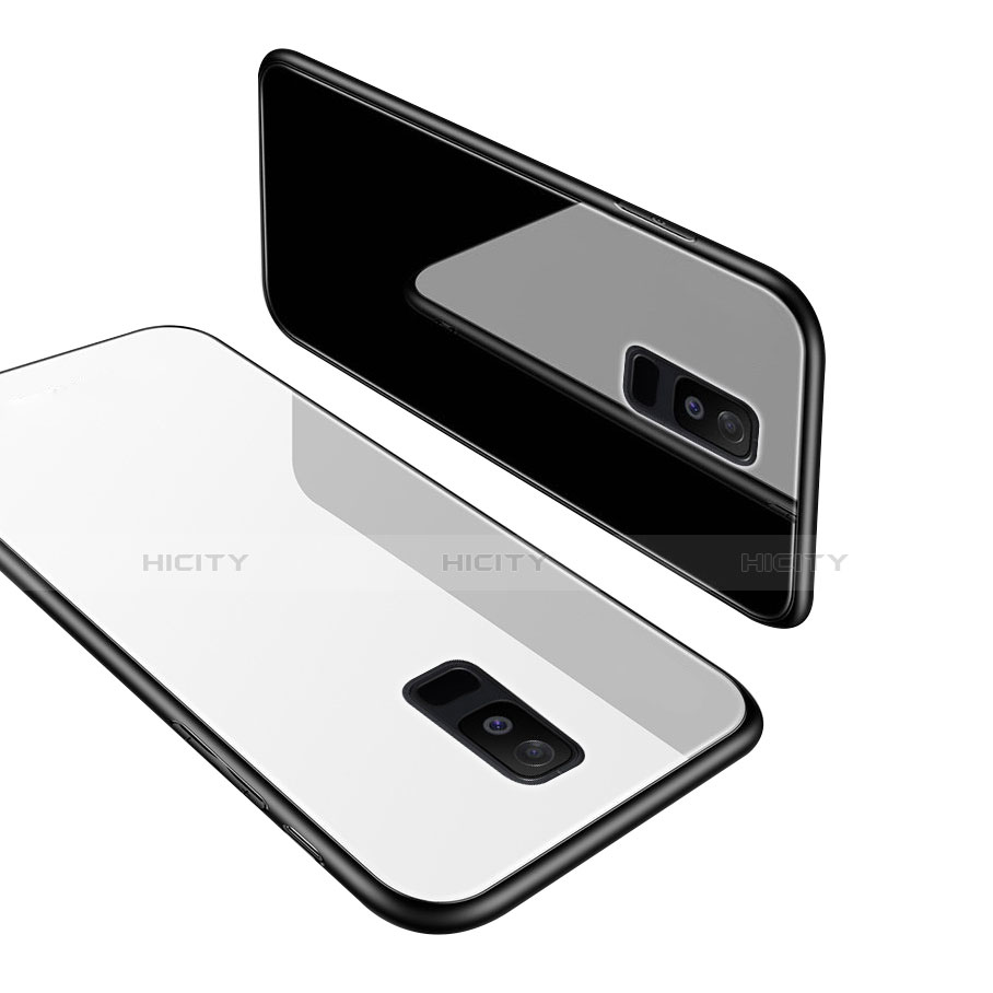 Samsung Galaxy A6 Plus (2018)用ハイブリットバンパーケース プラスチック 鏡面 カバー アンド指輪 サムスン 