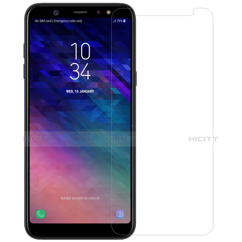 Samsung Galaxy A6 Plus (2018)用強化ガラス 液晶保護フィルム T01 サムスン クリア
