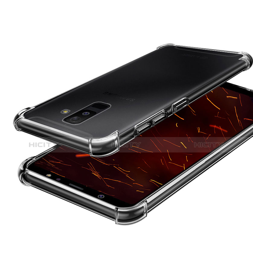 Samsung Galaxy A6 Plus用極薄ソフトケース シリコンケース 耐衝撃 全面保護 クリア透明 H01 サムスン クリア