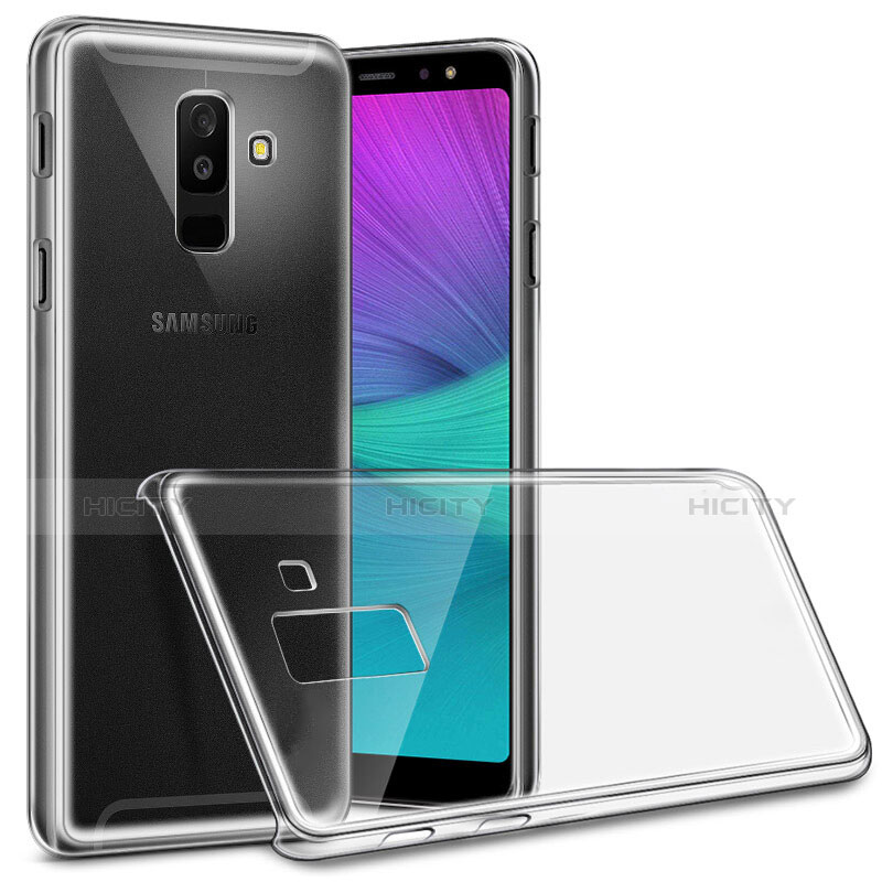 Samsung Galaxy A6 Plus用極薄ソフトケース シリコンケース 耐衝撃 全面保護 クリア透明 カバー サムスン クリア