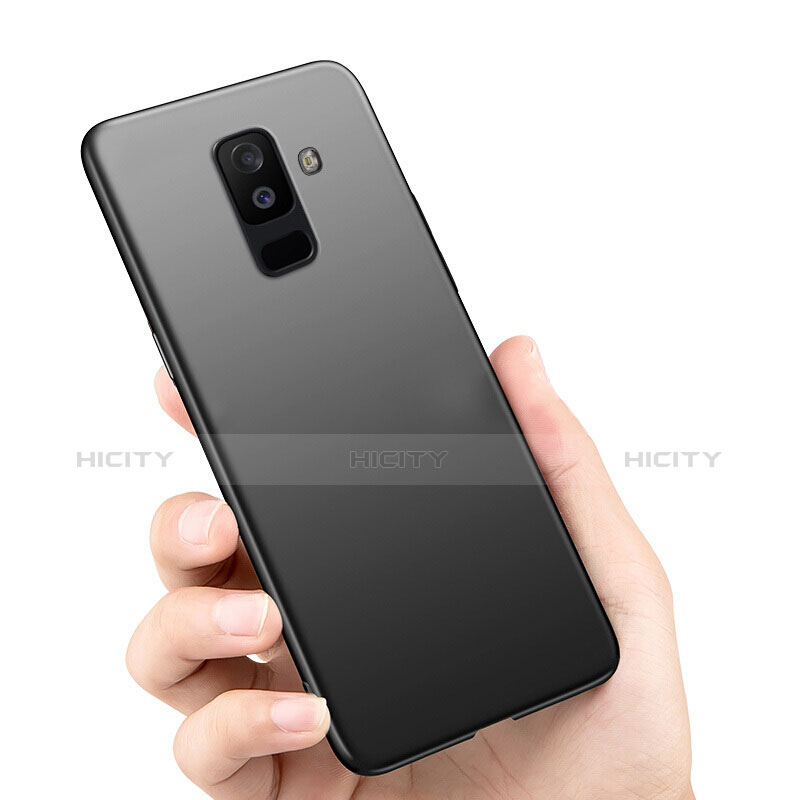 Samsung Galaxy A6 Plus用ハードケース プラスチック 質感もマット M02 サムスン ブラック