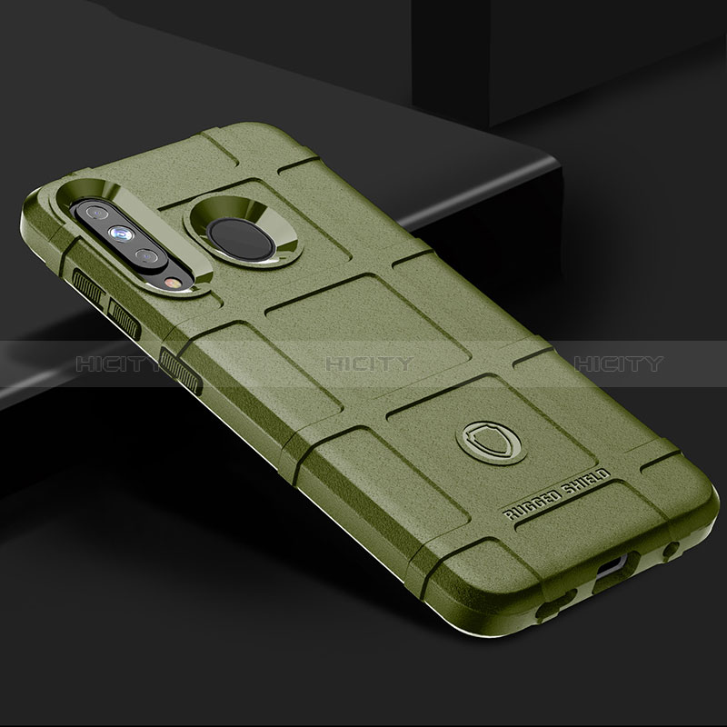 Samsung Galaxy A60用360度 フルカバー極薄ソフトケース シリコンケース 耐衝撃 全面保護 バンパー J02S サムスン グリーン