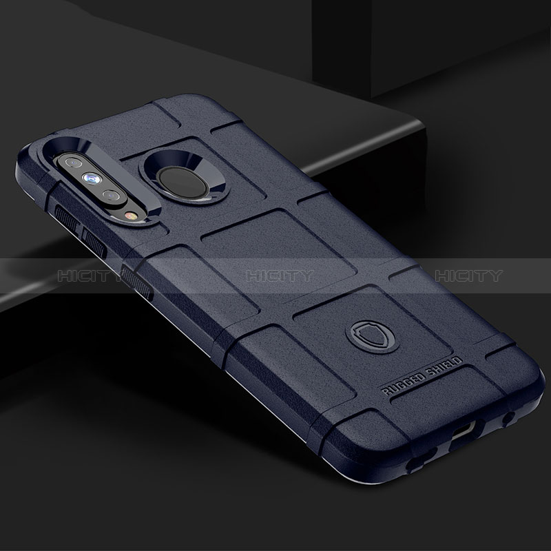 Samsung Galaxy A60用360度 フルカバー極薄ソフトケース シリコンケース 耐衝撃 全面保護 バンパー J02S サムスン ネイビー