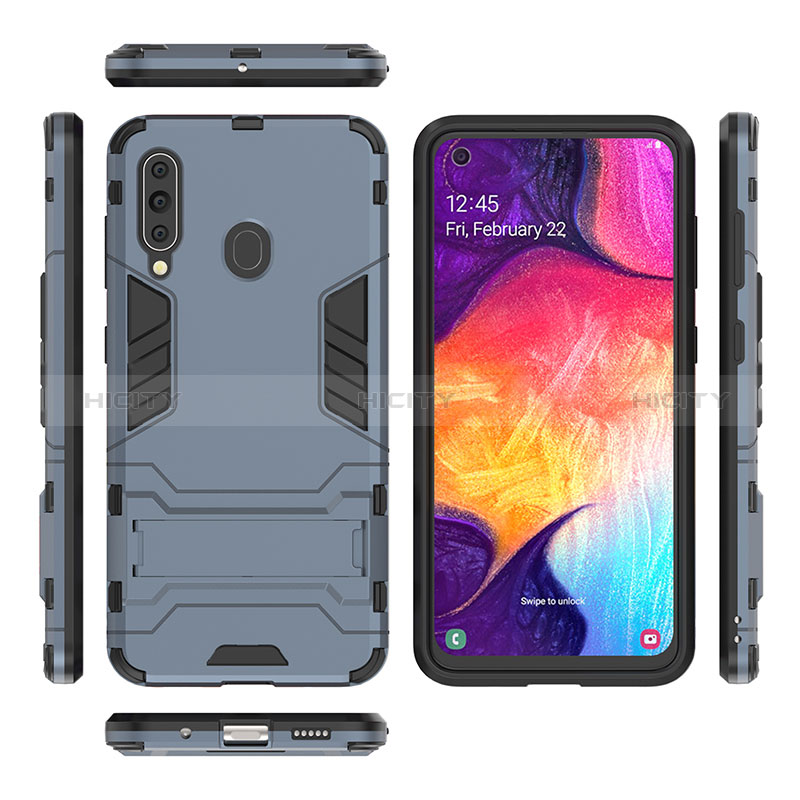 Samsung Galaxy A60用ハイブリットバンパーケース スタンド プラスチック 兼シリコーン カバー サムスン 