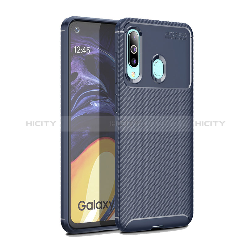 Samsung Galaxy A60用シリコンケース ソフトタッチラバー ツイル カバー WL1 サムスン 