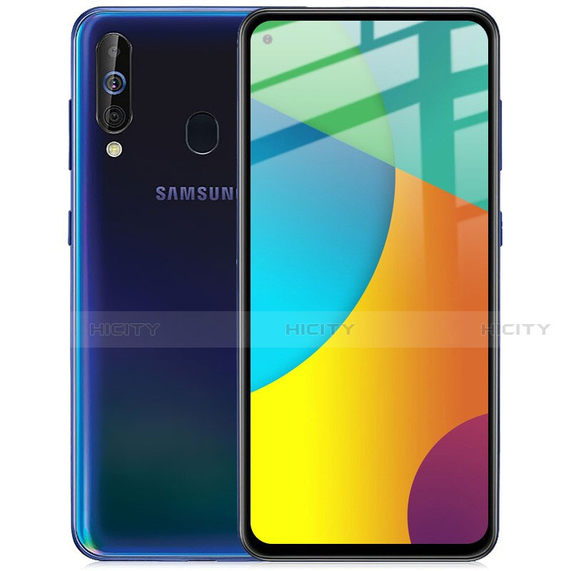 Samsung Galaxy A60用強化ガラス フル液晶保護フィルム F02 サムスン ブラック