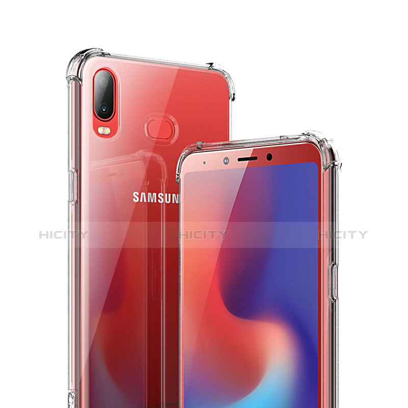 Samsung Galaxy A6s用極薄ソフトケース シリコンケース 耐衝撃 全面保護 クリア透明 カバー サムスン クリア