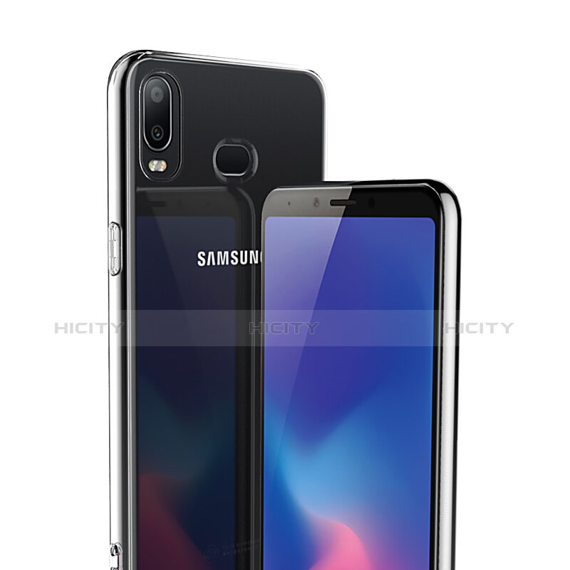 Samsung Galaxy A6s用極薄ソフトケース シリコンケース 耐衝撃 全面保護 クリア透明 T02 サムスン クリア