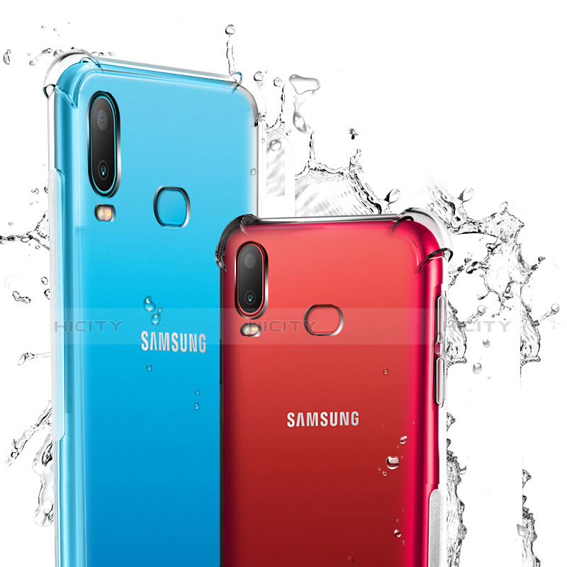 Samsung Galaxy A6s用極薄ソフトケース シリコンケース 耐衝撃 全面保護 クリア透明 T04 サムスン クリア