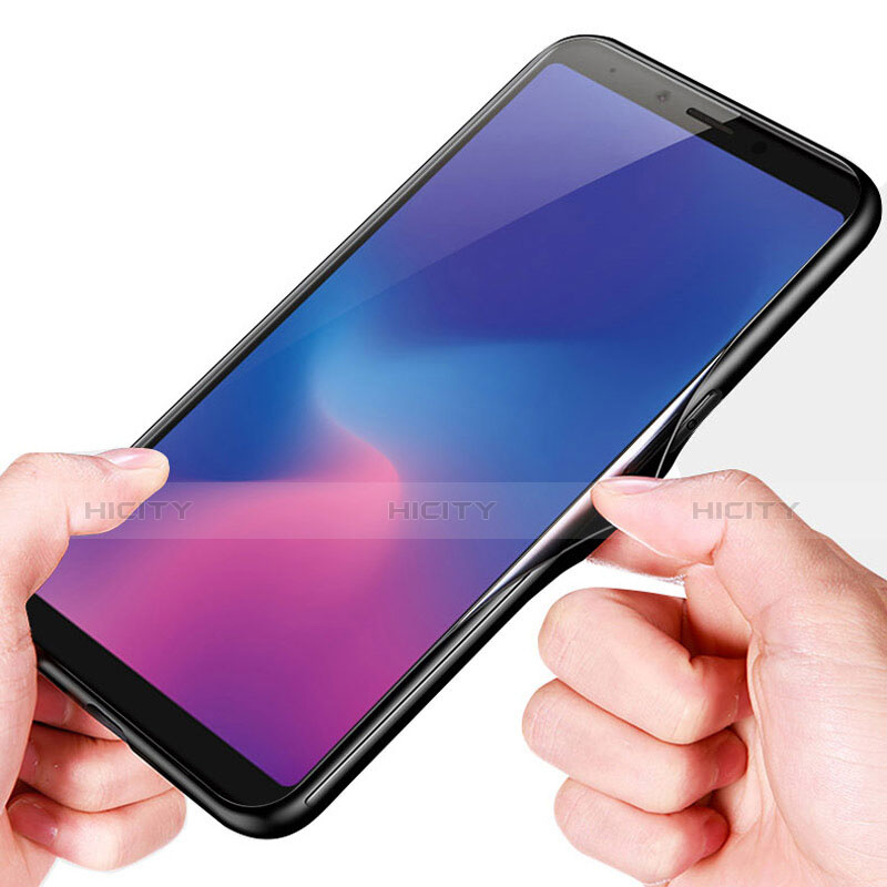 Samsung Galaxy A6s用シリコンケース ソフトタッチラバー 鏡面 サムスン ホワイト