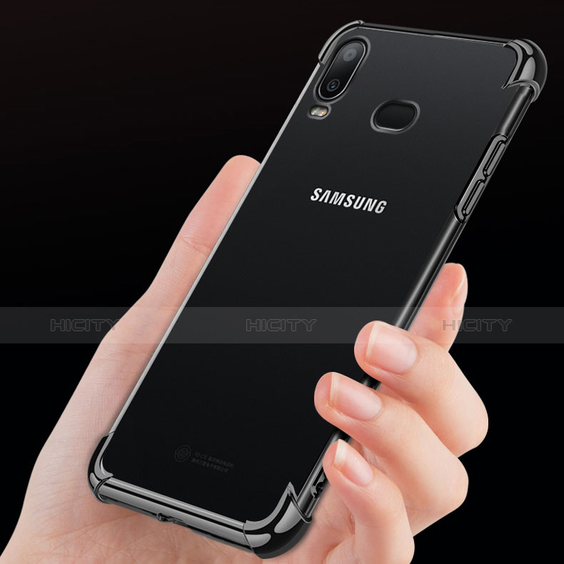 Samsung Galaxy A6s用極薄ソフトケース シリコンケース 耐衝撃 全面保護 クリア透明 T06 サムスン クリア