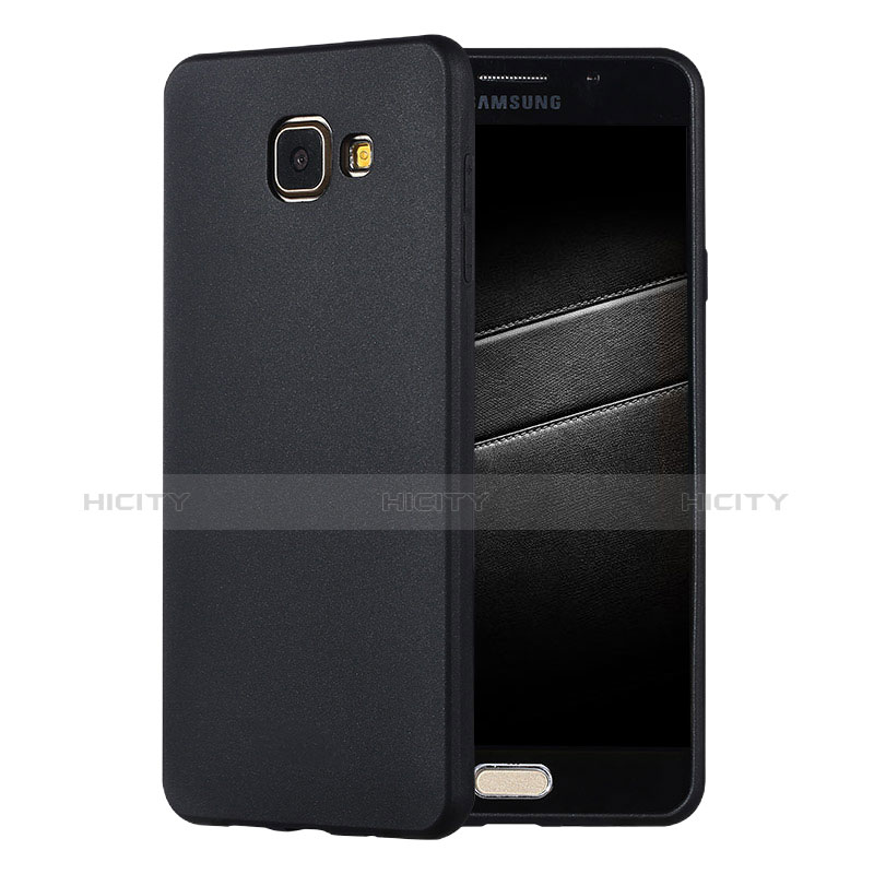 Samsung Galaxy A7 (2016) A7100用極薄ソフトケース シリコンケース 耐衝撃 全面保護 S01 サムスン ブラック
