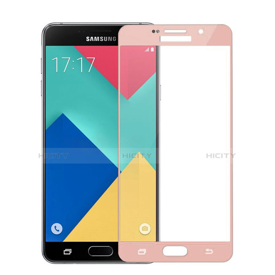 Samsung Galaxy A7 (2016) A7100用強化ガラス フル液晶保護フィルム サムスン ローズゴールド