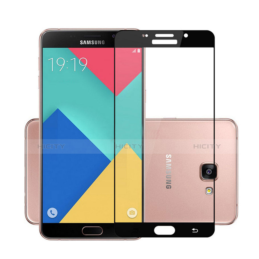 Samsung Galaxy A7 (2016) A7100用強化ガラス フル液晶保護フィルム サムスン ブラック