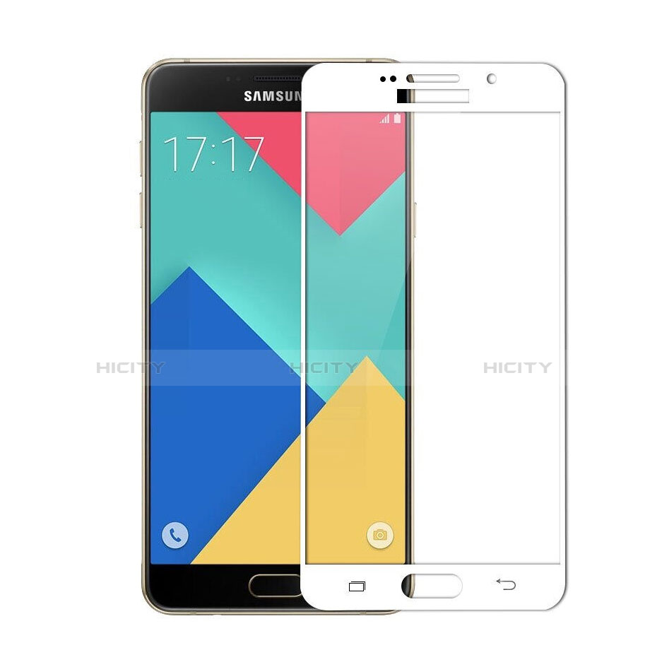 Samsung Galaxy A7 (2016) A7100用強化ガラス フル液晶保護フィルム サムスン ホワイト