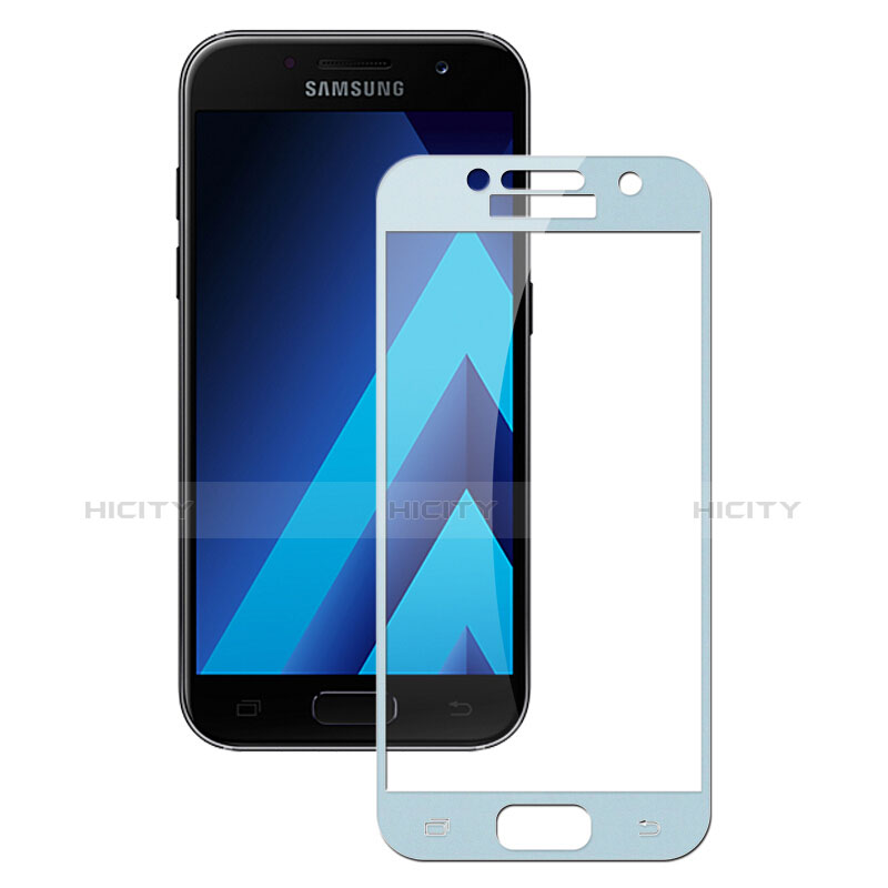 Samsung Galaxy A7 (2017) A720F用強化ガラス フル液晶保護フィルム F03 サムスン ネイビー