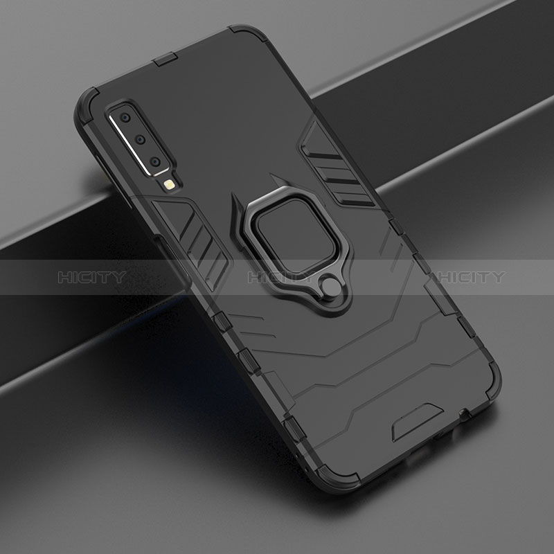 Samsung Galaxy A7 (2018) A750用ハイブリットバンパーケース プラスチック アンド指輪 マグネット式 S06 サムスン 