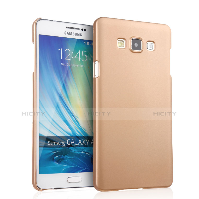 Samsung Galaxy A7 Duos SM-A700F A700FD用ハードケース プラスチック 質感もマット サムスン ゴールド