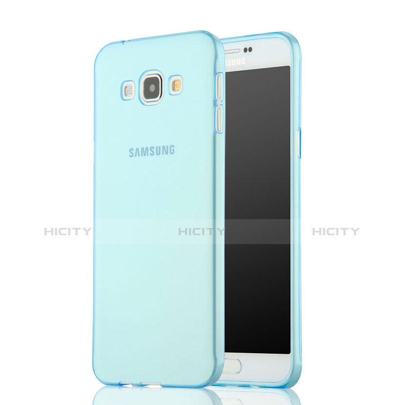 Samsung Galaxy A7 Duos SM-A700F A700FD用極薄ソフトケース シリコンケース 耐衝撃 全面保護 クリア透明 サムスン ネイビー
